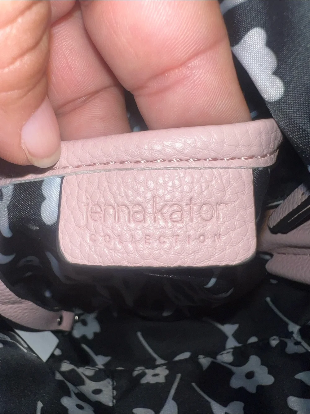 HTF Jenna Kator vegan leather crossbody bag in blush pink